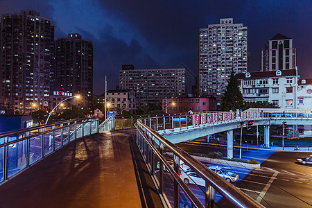 城市夜晚天桥建筑图片