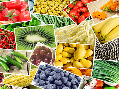 蔬菜水果拼图图片
