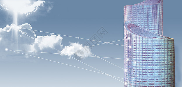 高楼数据云背景图片