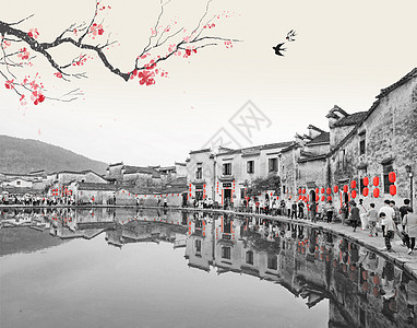 中国风建筑古典图背景图片