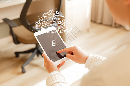 客厅手机手机智能云设计图片