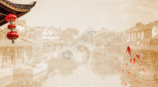 中国古典建筑唯美图背景图片