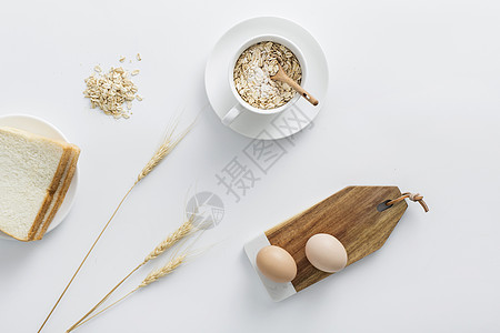 早餐燕麦面包高清图片