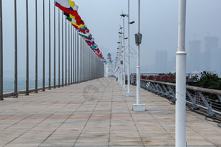 体育广告奥帆中心旗杆坝背景