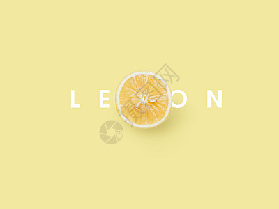 单个柠檬文艺图背景图片
