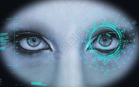 科技表框科技感人物眼睛设计图片
