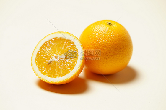 切开的橙子素材图片