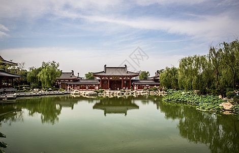 古建筑大唐芙蓉园背景图片