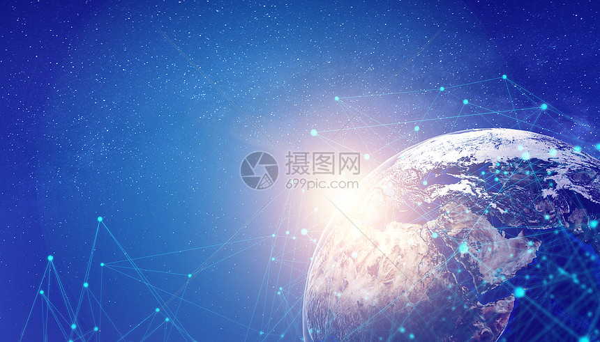 地球科技感线条图片