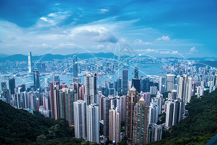香港城市经济信息设计图片