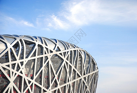 城市标志性建筑北京鸟巢细节背景