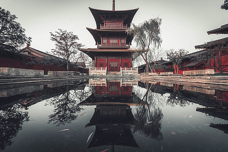 广富林古塔寺庙图片