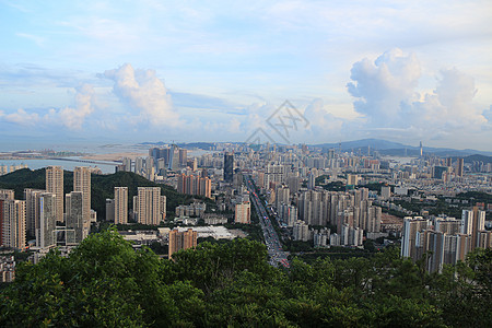 居民搬家俯瞰珠海背景