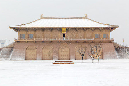 梦回大唐丹凤门西安雪高清图片