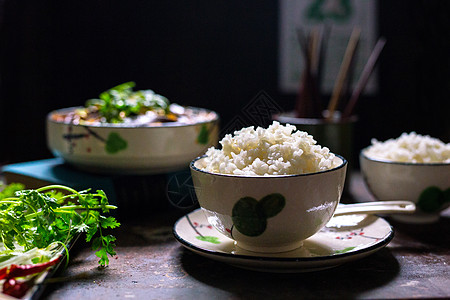 煲米饭一碗米饭背景