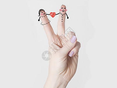 手指幸福小人图片