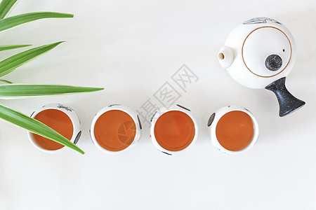 红茶茶艺茶文化白底静物图片