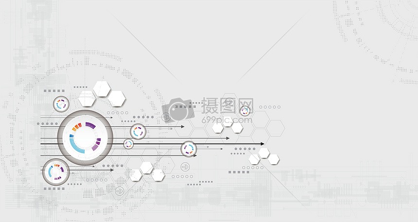 灰白系简洁科技背景图片