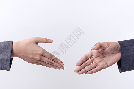 商务合作职业男女性握手背景图片