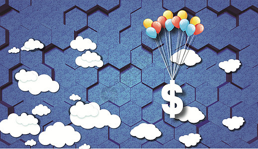 气球带飞金融图片