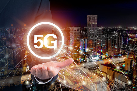 5G通信网络和现代生活的概念背景图片
