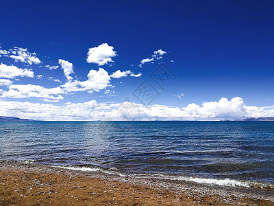 沙滩蓝天海边景色背景