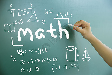数学板书黑板背景图片