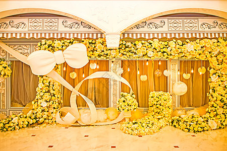 酒店婚礼布置背景图片
