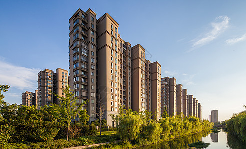 别墅远景建筑楼体背景