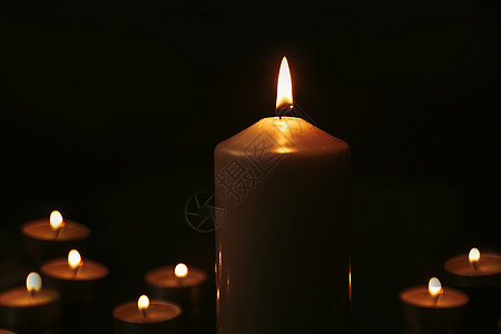 民政祈福祈祷的蜡烛背景