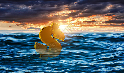 漂浮的货币符号背景图片