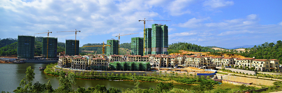 建设中的城市建筑工地高清图片