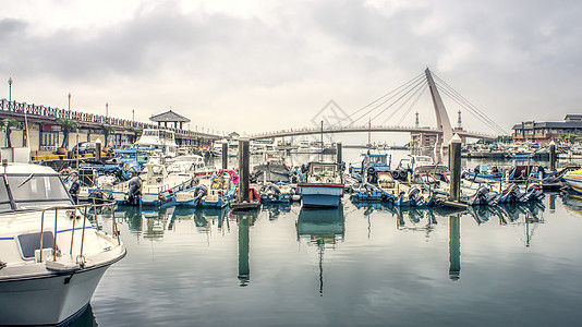 台北淡水渔人码头高清图片