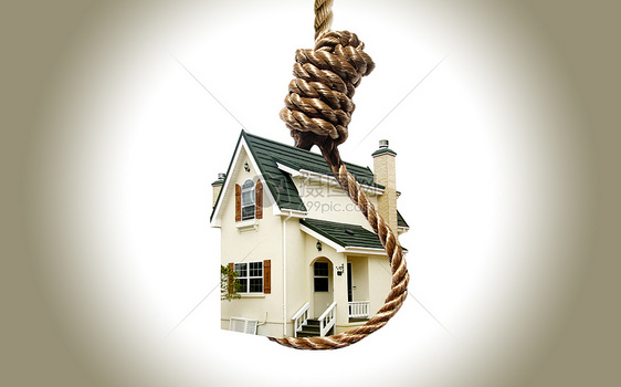 捆绑的房子和挂在刽子手的绞索图片