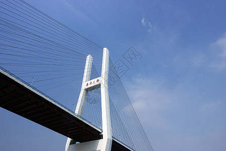 上海魔都好天气下的南浦大桥背景图片