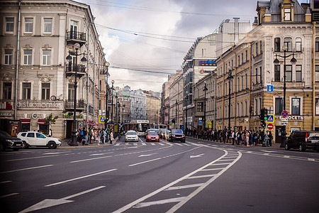 俄罗斯圣彼得堡街景高清图片