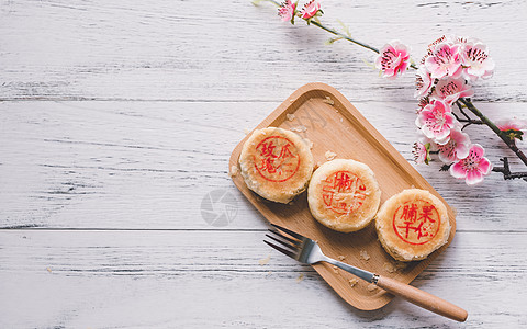 中秋传统美食老月饼高清图片
