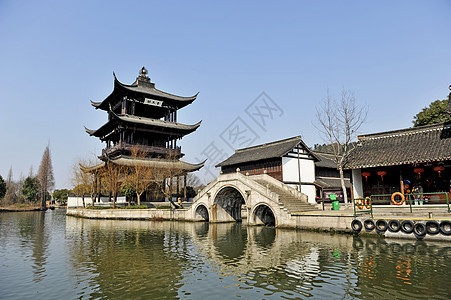 绍兴鲁镇背景图片