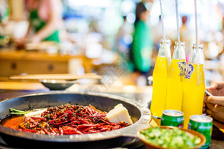 北冰洋火锅与饮料背景