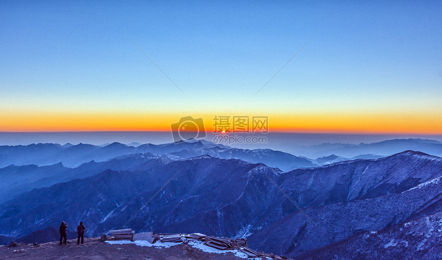 五台山日出图片