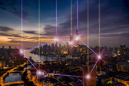 城市科技感夜景图片