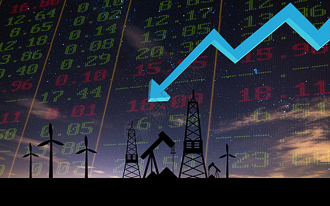 抽出石油价格下跌图设计图片