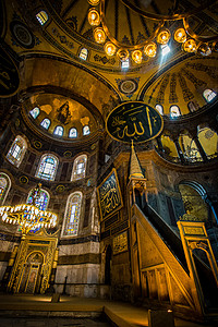 土耳其建筑土耳其伊斯坦布尔教堂内部背景