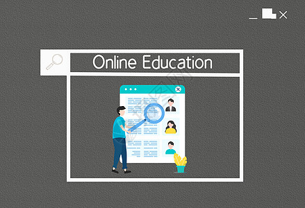界面搜索在线教育创意图设计图片