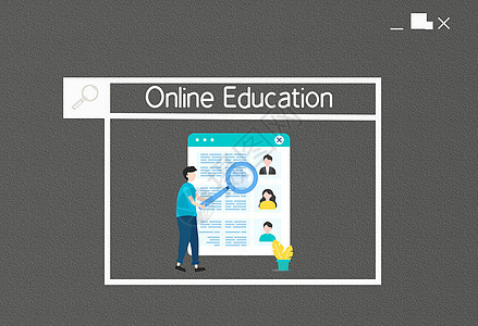 在线教育创意图背景图片