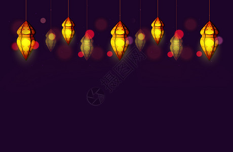 中秋节花灯背景背景图片