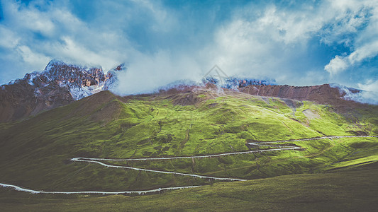 四川高原甘孜卓卡拉山背景图片