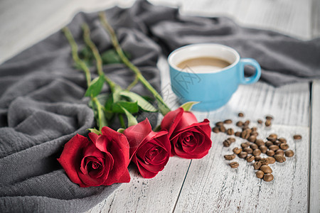 玫瑰浪漫咖啡图片