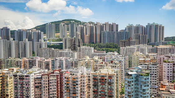 香港密集的住宅楼图片