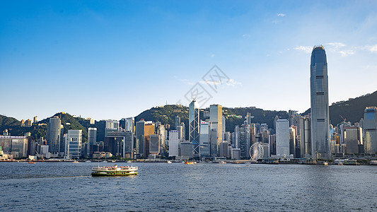 香港景点维多利亚港背景